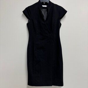 Calvin Klein women’s black sheath shift wrap dress size 6